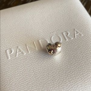 Pandora Two Tone Heart with Arrow Charm